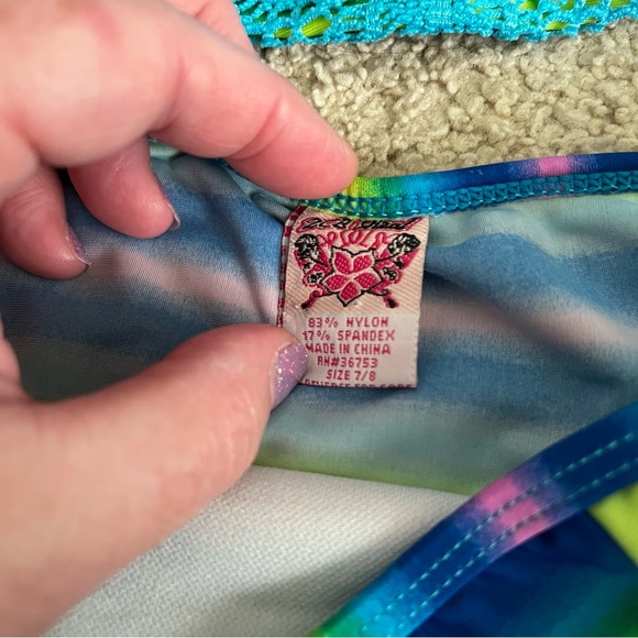 2cb azal teal Tankini 7/8 kids - Picture 3 of 3